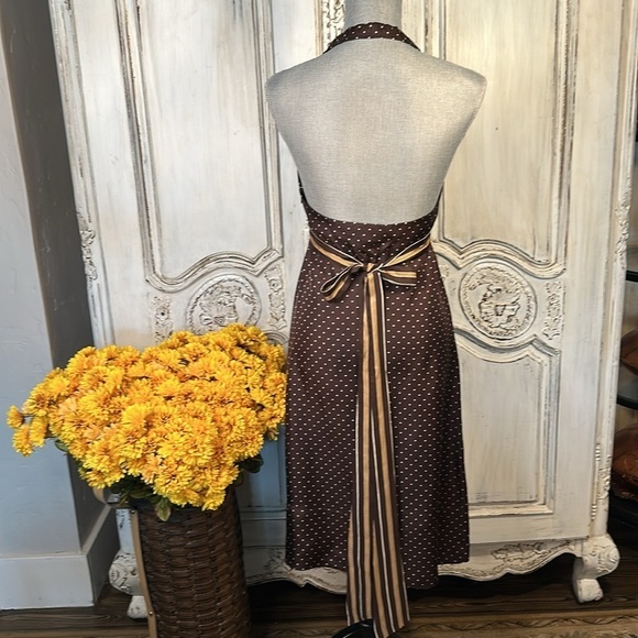 BCBG MAXAZRIA 100% Silk Polka Dots Halter Dress Balletcore Events Feminine S/4 - Picture 7 of 10